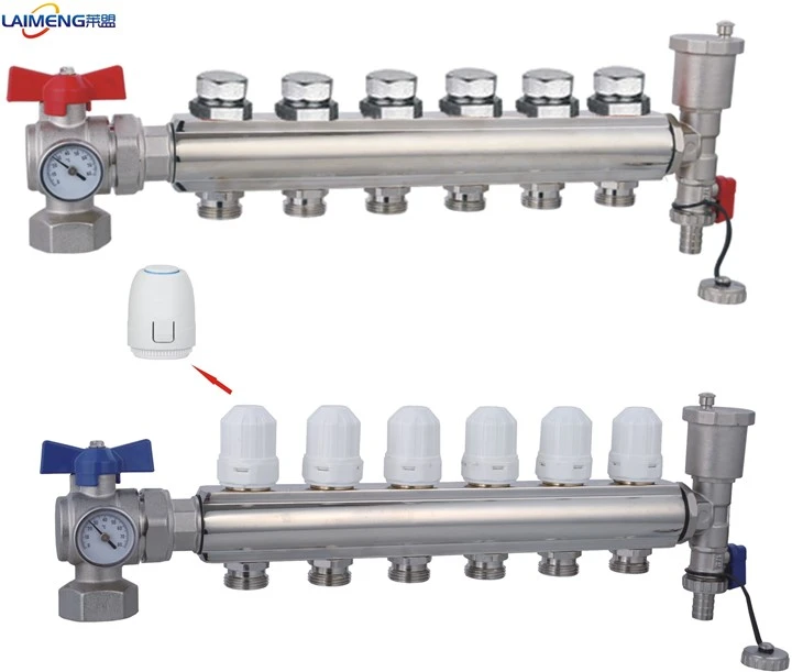 Under Floor Heating Forged Brass Radiant Water Manifold Floor Heating System